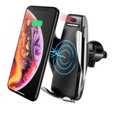 Suporte E Carregador Sem Fio Qi Celular Automático Veicular