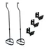 Suporte E Pedestais Home Theater - Kit Universal - Preto