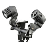 Suporte E27 Soquete Duplo Sombrinha Luz Contínua Iluminador