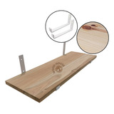Suporte Ecomadeira Organizacional 60x20 Cm E Fixador Branco