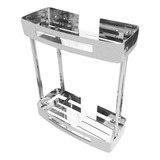 Suporte Embralumi P Banheiro Duplo Canto Aço Inox Utensílio