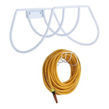 Suporte Enrolador Mangueira Meia Lua Reforçado Ferro Branco