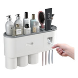 Suporte Escova De Dente Porta Creme Dental Automatico Parede