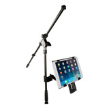 Suporte Estante P/tablet iPad Samsung Em Pedestal Microfone