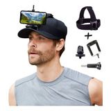 Suporte Faixa Cabeça P Celular Câmera Capacete Gopro Galaxy