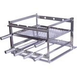 Suporte Fixo Inox P Churrasqueiras 4 Espeto Brinde Grelha