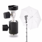Suporte Flash Articulado Cabeça De Bola 360 Sombrinha Tripé