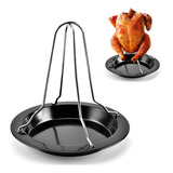 Suporte Forma Assar Frango Forno Coletor Antiaderente Hastes