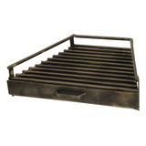 Suporte Grelha Queimador De Lenha Gaveta Dour Lareira 61x42