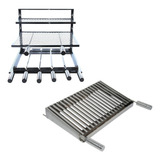 Suporte  Grill Churrasqueira Braseiro Embutir 60x40   Grelha