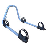 Suporte Horizontal Duplo Preto C Abraçadeira Altmayer Cor Cinza