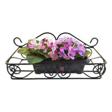 Suporte Jardineira Rústico Ferro 40cm Vaso Plástico Oferta