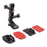 Suporte Lateral De Capacete Gopro Kit Adesivo Curvo E Reto