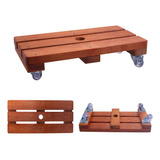 Suporte Madeira Vaso Jardineira 60x20 Cm Rodinhas Gel