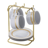 Suporte Maior Porta Pires E Xicara De Chá Dourado Future
