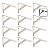 Suporte Mão Francesa 40cm 16 Peças Cantoneira P Prateleira