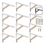 Suporte Mão Francesa 40cm Para Prateleira 12un kit Parafusos
