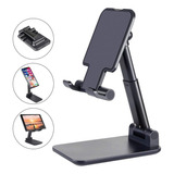 Suporte Mesa Celular Smartphone Universal Ajustavel Portátil Cor Preto