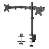 Suporte Mesa Duplo Para 2 Monitores Tv Articulado Ate 27 Cor Preto
