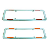 Suporte Moldura De Placa Com Refletores Para Carro Universal