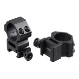 Suporte Mount Fixação Luneta 25mm Para Trilho 20mm 2 Peças