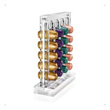 Suporte Nespresso Em Acrílico Luxo Moderno Para 48 Cápsulas Cor Transparente