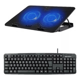 Suporte Notebook Base 2 Coolers Nbc 50bk Teclado Usb Kb 11