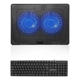 Suporte Notebook Base 2 Coolers Nbc 50bk Teclado Usb Kb 12