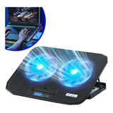 Suporte Notebook Base Gamer Com 2 Coolers Usb Silencioso