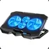 Suporte Notebook Te Oliver Base Gamer Com 4 Coolers Fans Ventoinhas Laptops Até 19 Polegadas 2 Usb Led Azul Com Painel De Controle Ajuste De Velocidade Ventilação Ultra Silenciosa Refrigera Esfria