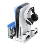 Suporte Oivo P5246w Ps5 Branco Com Refrigeração E Carregador
