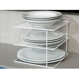 Suporte Organizador Para Pratos Cozinha Aramado Armario 3nv