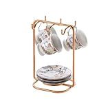 Suporte Organizador Pires Xícaras Café Rosé Gold Cobre 1124rg Future