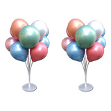 Suporte P Balão Bexiga De Chão 70cm 10 Hastes 2 Unidades