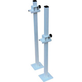 Suporte P Régua Pedreiro Em Metal Branco Regulável 4 Peças