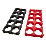 Suporte Pack Bateria 18650 2 X 5 De Lítio 1 Vermelho 1 Preto