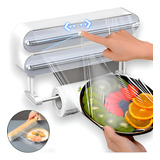 Suporte Papel Filme Plastico Cortador Aluminio 2 Em 1