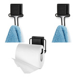 Suporte Papel Higienico Banheiro Lavabo Cabide Toalha Luxo