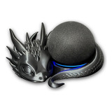 Suporte Para Alexa Echo Dot 4 E 5 Dragão Bebê Preto