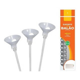 Suporte Para Balao Bexiga Kit Vareta Pega Balão 33cm 10 Unid
