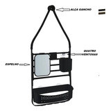Suporte Para Banheiro Shampoo Parede Preto Casambiente