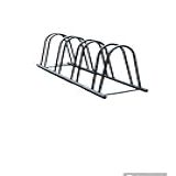 Suporte Para Bicicleta De Chão 4 Bikes Preto 27x27x100cm