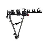 Suporte Para Bike Transbike Engate P- 3 Bicicletas Prata Tira Preta Sedan Hatch