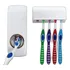 Suporte Para Escova + Colocador Automático Pasta De Dente Cor Branco