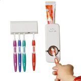 Suporte Para Escova Dispenser De Pasta De Dente Automático Cor Branco