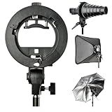 Suporte Para Flash Speedlite Em Tripés De Iluminação Softbox Sombrinha E Bowens Fotoparts Preto