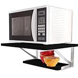 SUPORTE PARA FORNO E MICROONDAS COM 2 PRATELEIRAS 2Z PRETO