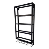 Suporte Para Garrafas Bebida De Parede Bar Com Porta Taças