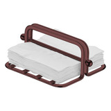 Suporte Para Guardanapos Pequenos De Mesa Bancada Ônix Luxo Cor Bronze