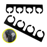 Suporte Para Microfone De Fixação Parede Descanso 4 Mic Liso